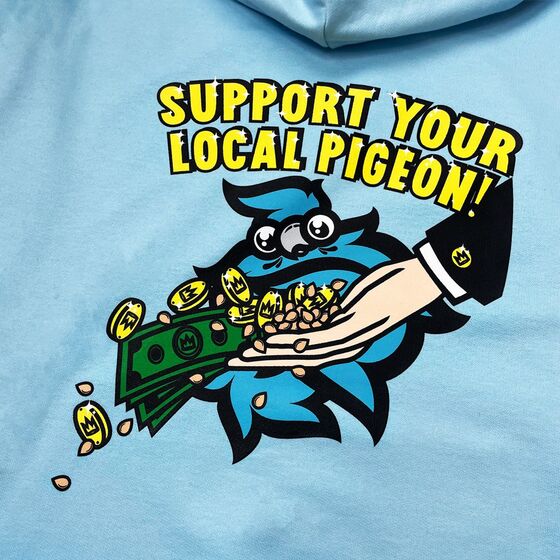 Толстовка All City Pigeon Support Your Local Blue