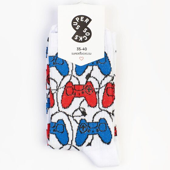 Носки Super Socks Геймер Белый