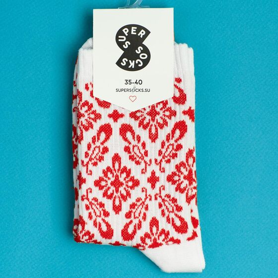 Носки Super Socks Узоры Красный
