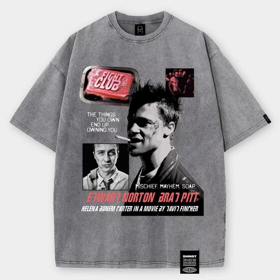 Футболка SHMOT FIGHT CLUB GARMENT DYE Серый