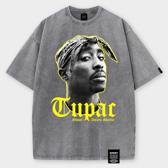 Футболка SHMOT TUPAC GARMENT DYE Серый