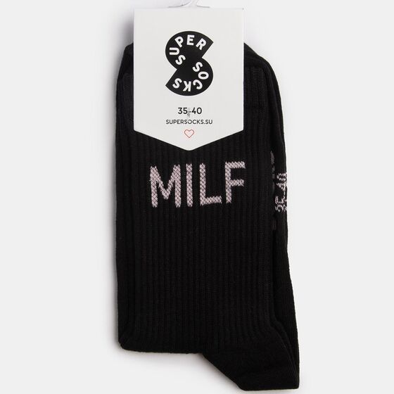 Носки SUPER SOCKS Milf Чёрный