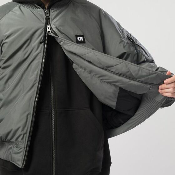 м Куртка Codered зимняя Bomber Wide Серый Темный