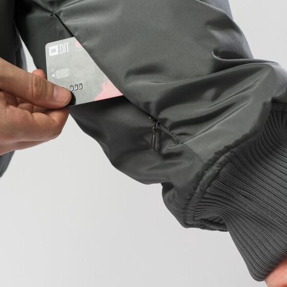 м Куртка Codered зимняя Bomber Wide Серый Темный