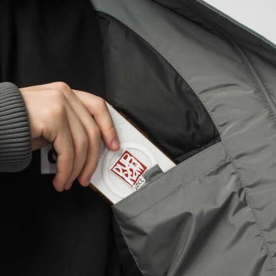 м Куртка Codered зимняя Bomber Wide Серый Темный