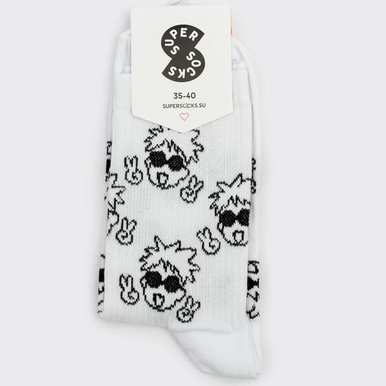 м Носки Super Socks Годжо Сатору паттерн Белый