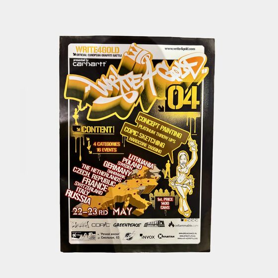 Плакат WRITE 4 GOLD 2004 
