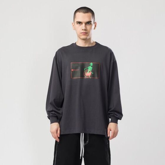 м Лонгслив Codered Oversleeve Total Crecall Серый Темный