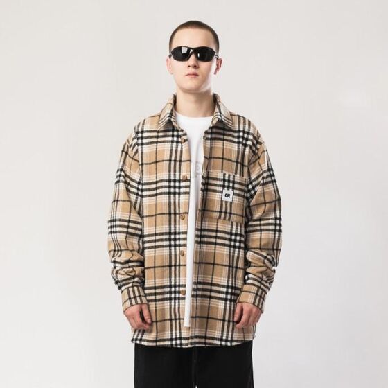 м Рубашка Codered Harbor Бежевый/Черный/Белый