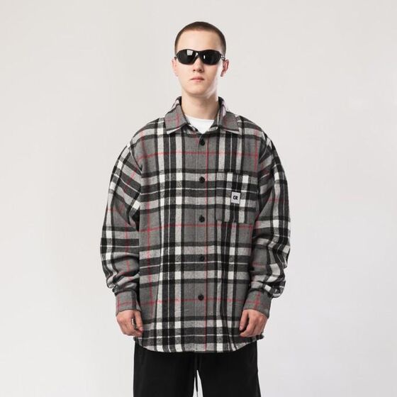 м Рубашка Codered Harbor Серый/Молочный/Черный/Красный