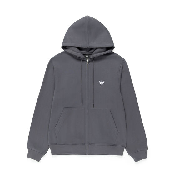 м Толстовка худи Питерский Щит Зип База Темно-Серый