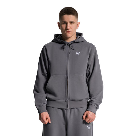 м Толстовка худи Питерский Щит Зип База Темно-Серый