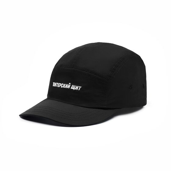 Кепка Питерский Щит 5 Панелей Шрифт Черный