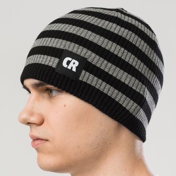 м Шапка Codered двусторонняя Полоса Черно-серый