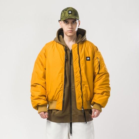 м Куртка Codered зимняя Bomber Wide Горчичный