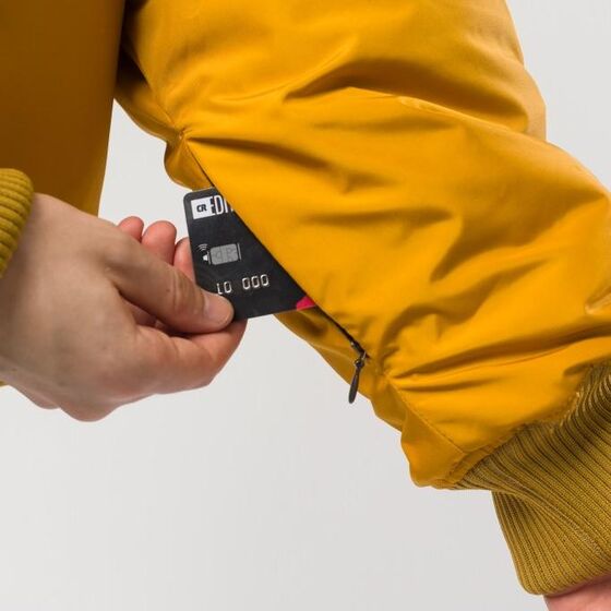 м Куртка Codered зимняя Bomber Wide Горчичный