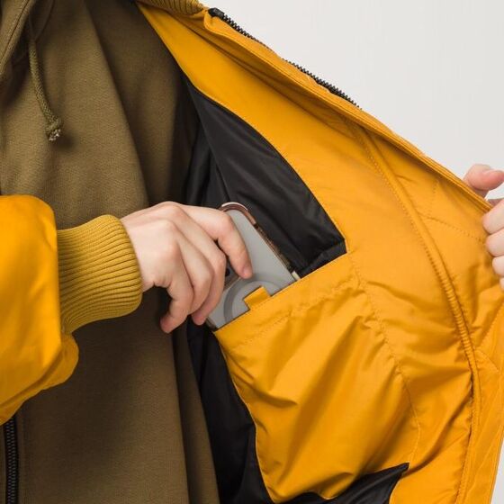 м Куртка Codered зимняя Bomber Wide Горчичный