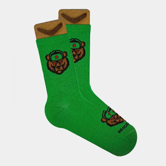 м Носки Booomerangs Медведь №216 Зеленый