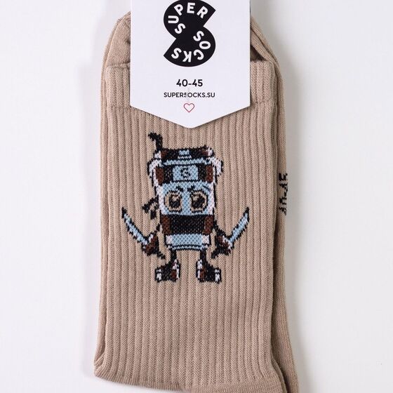 м Носки SUPER SOCKS Капучино Бежевый 