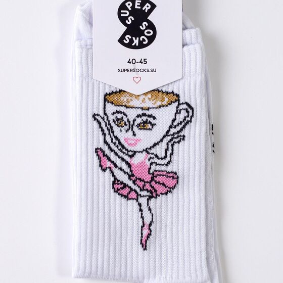 м Носки Super Socks Балерина Белый