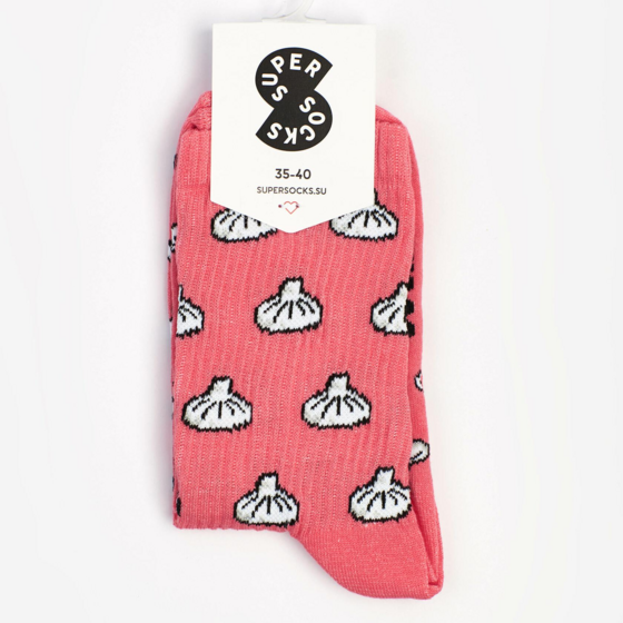 м Носки Super Socks Хинкали Белый