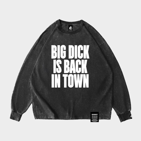 м Лонгслив SHMOT BIG DICK GARMENT DYE Черный 
