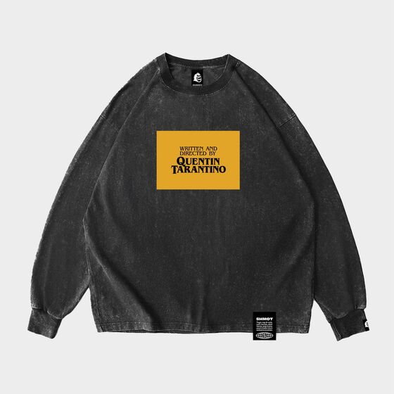 м Лонгслив SHMOT QUENTIN GARMENT DYE Черный