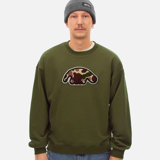 м Крюнек ANTEATER Crewneck Logo Haki Camo