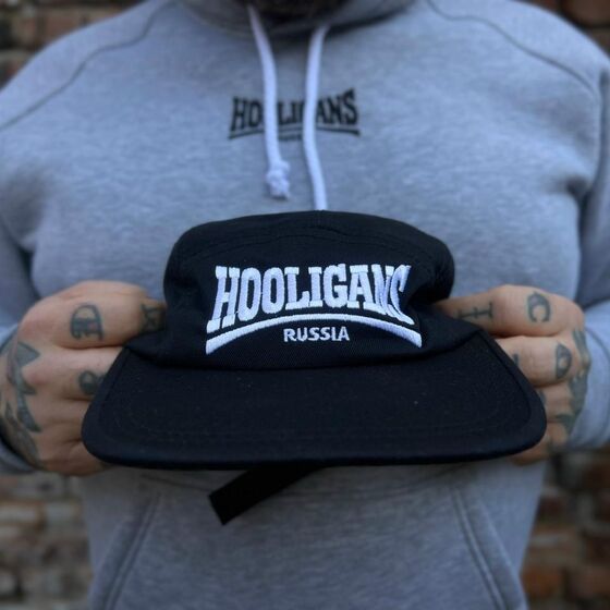 м Бейсболка Дух Провинции Hooligans Russia Черный