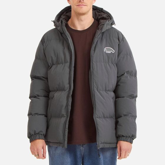 м Куртка Anteater Downjacket Hooded Crispy Dark Grey
