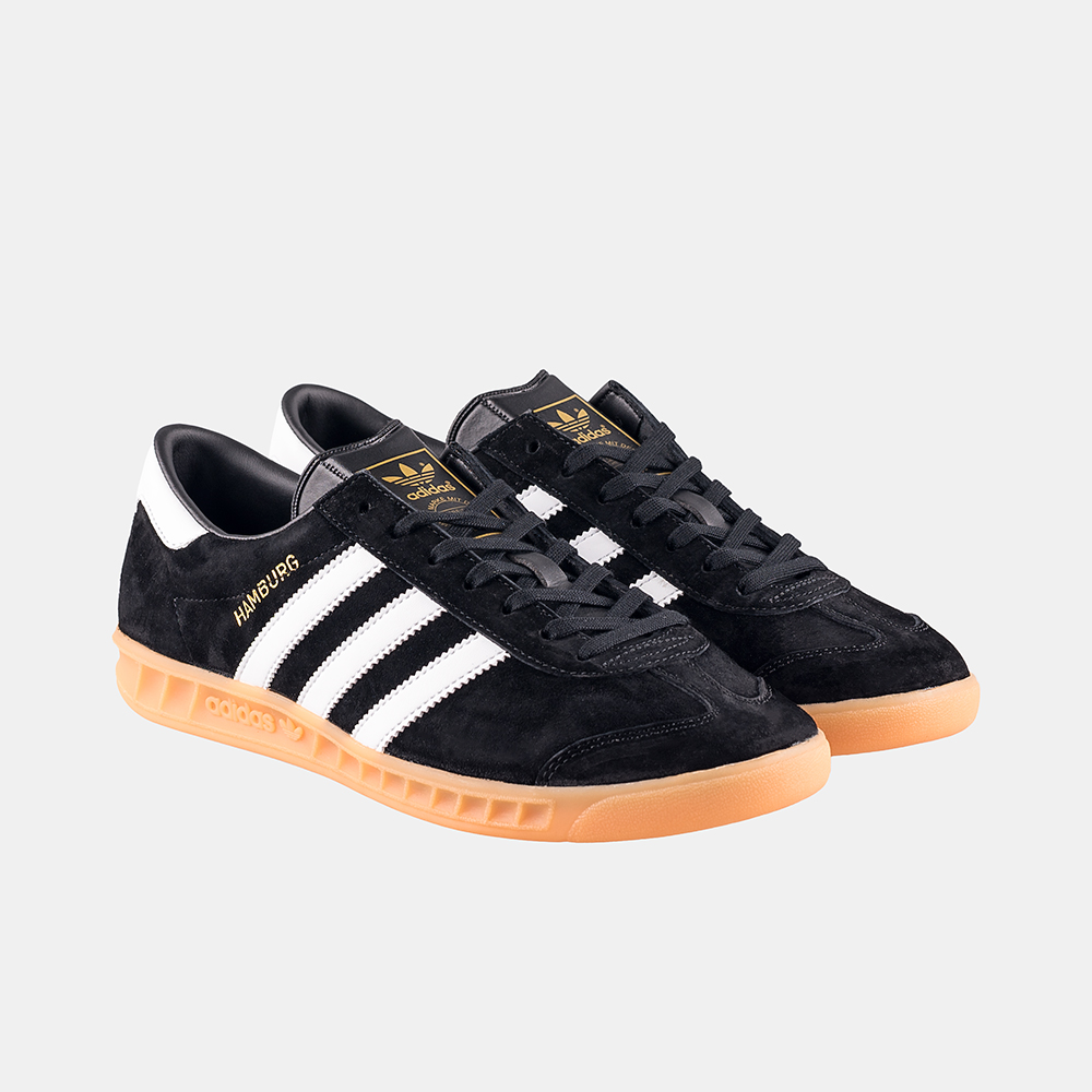 Adidas hamburg outlet black gum sole