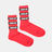 Носки Codered Stripes Красный/Черно-белое Лого