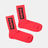 Носки Codered Vertical Ciryllic Красный/Черно-красное Лого