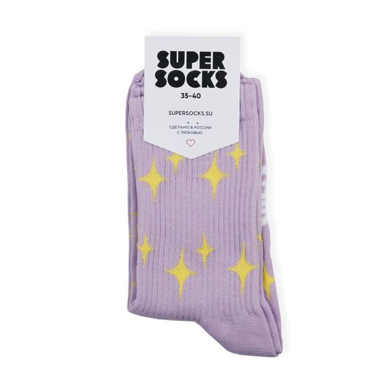 Носки Super Socks Звездочки Розовый