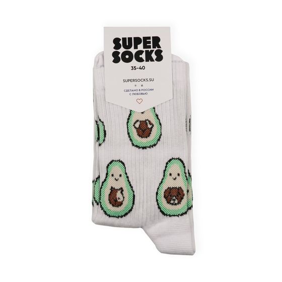 Носки Super Socks Авокадо Белый
