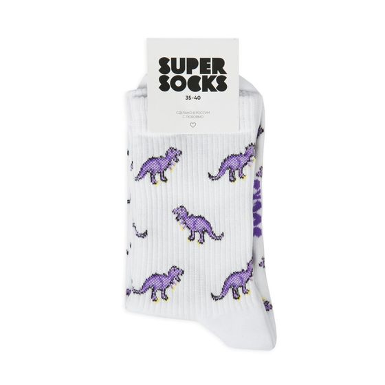 Носки Super Socks Дино Фиолетовый