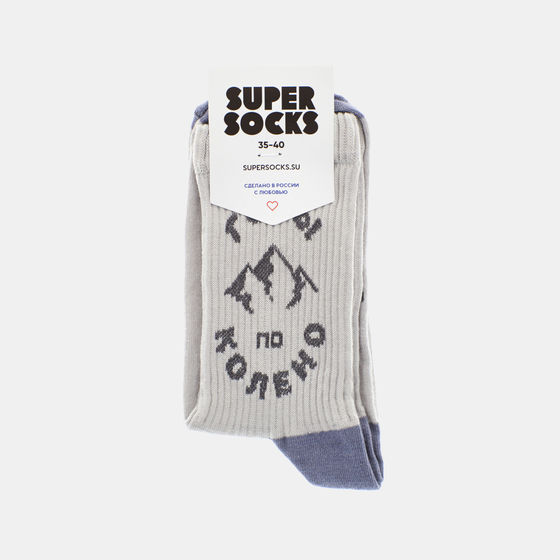 Носки Super Socks Горы по колено Белый
