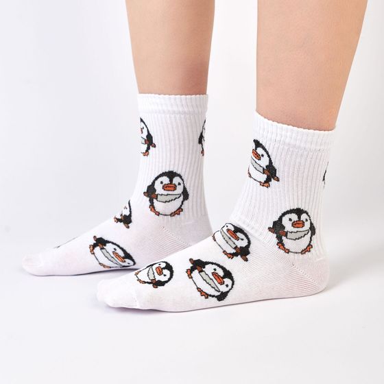 Носки Super Socks Пингвин Белый