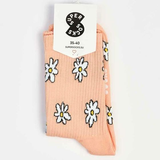 Носки Super Socks Ромашки 2021 Розовый