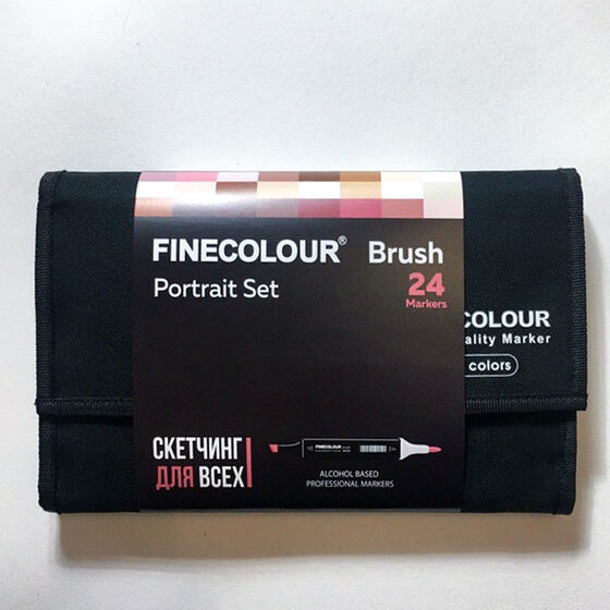 Набор маркеров FINECOLOUR Junior  в пенале 24 цвета Портрет