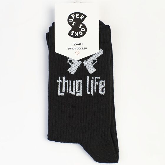 Носки Super Socks Thug Life Черный
