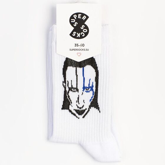 Носки SUPER SOCKS Marilyn Manson Белый 