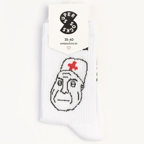 Носки SUPER SOCKS Дурка Белый