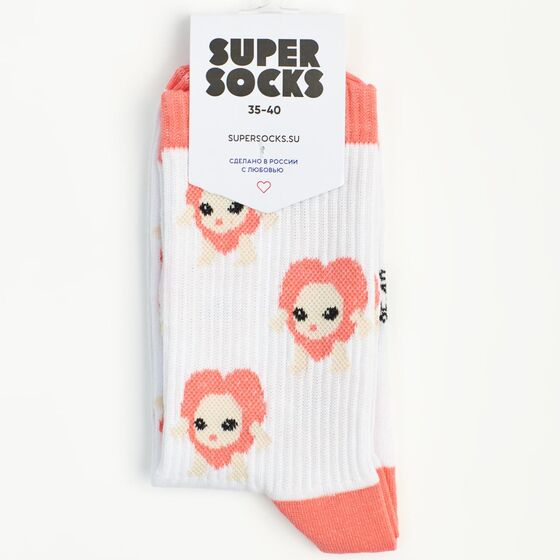 Носки Super Socks Apple Cat Белый