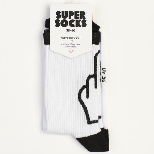Носки Super Socks Fuck Back Белый