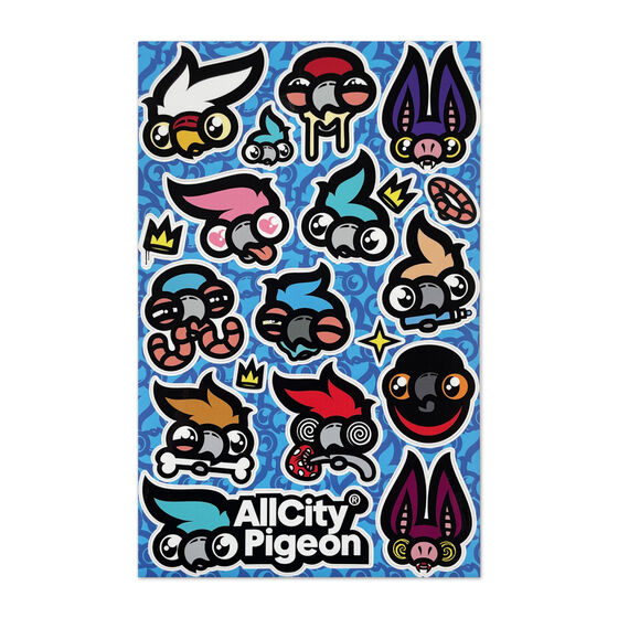 Наклейки All City Pigeon Classic Sticker Pack XL