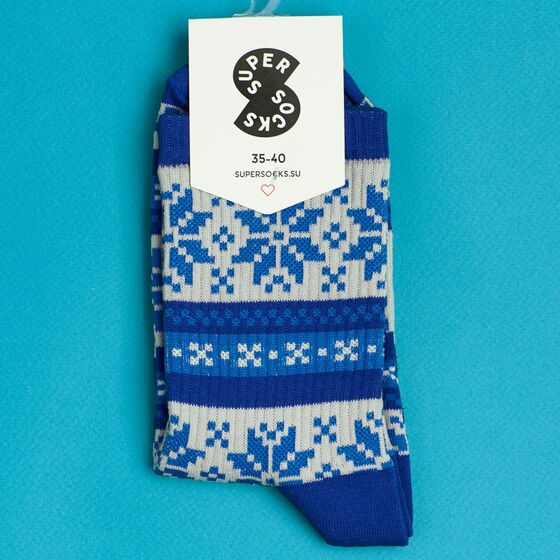 Носки Super Socks Свитер Синий